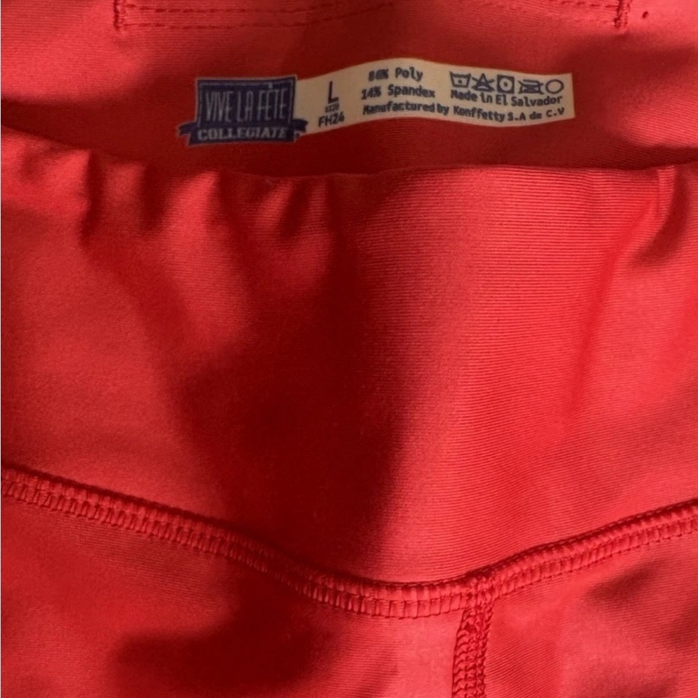 Collegiate U of L / Louisville Cardinals womans Red &Black Colorblock Leggings L - Picture 4 of 7